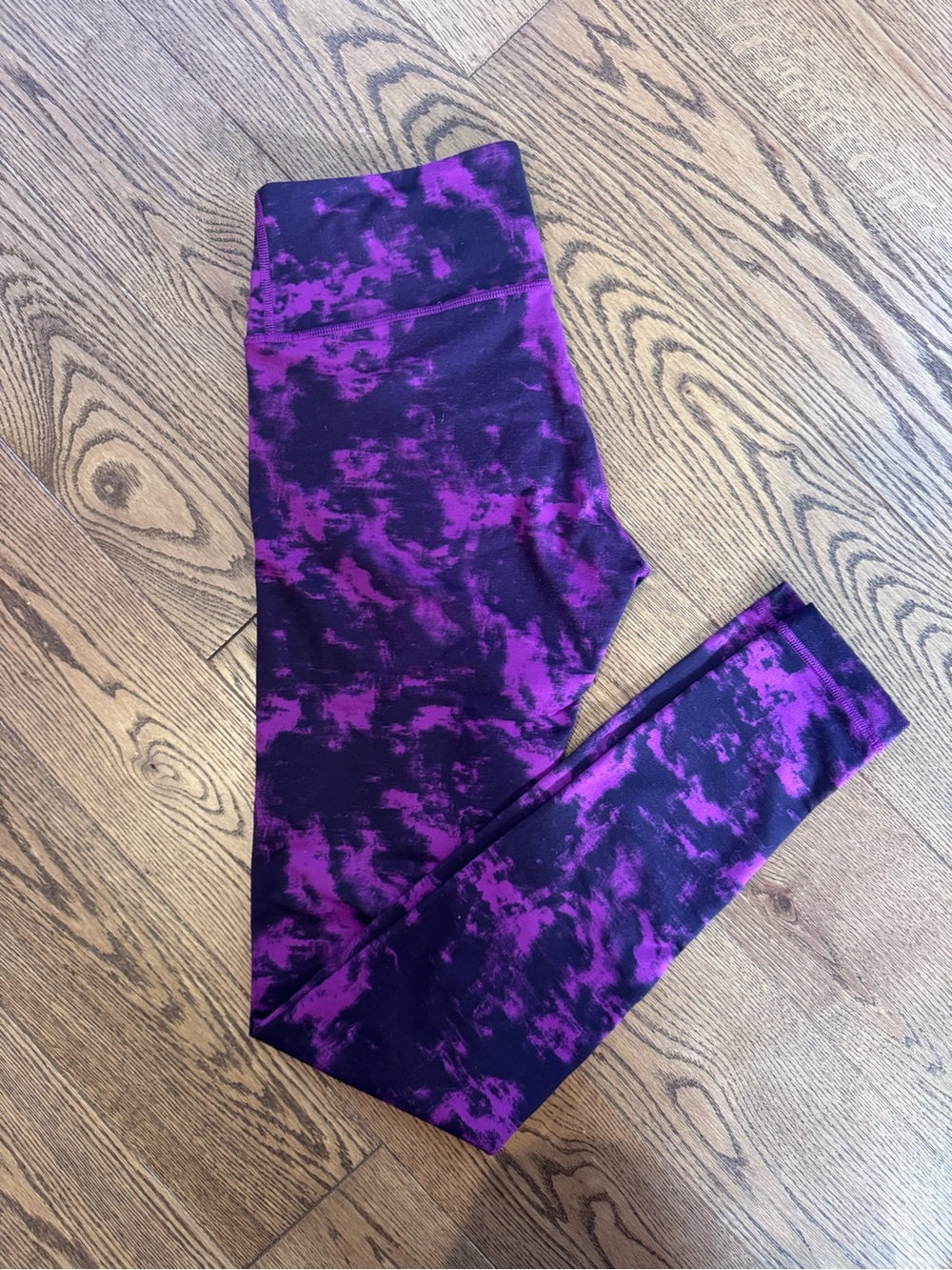 lululemon athletica Purple and Black Tie-Dye Leggings